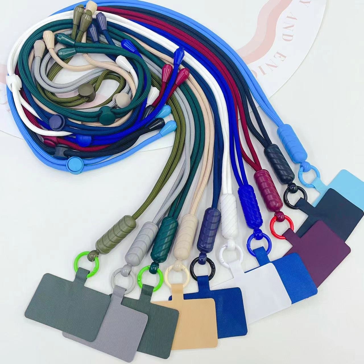 Polyester Strap Adjustable Phone Lanyard Universal Crossbody Patch Phone strap Neck Mobile Phone Strap