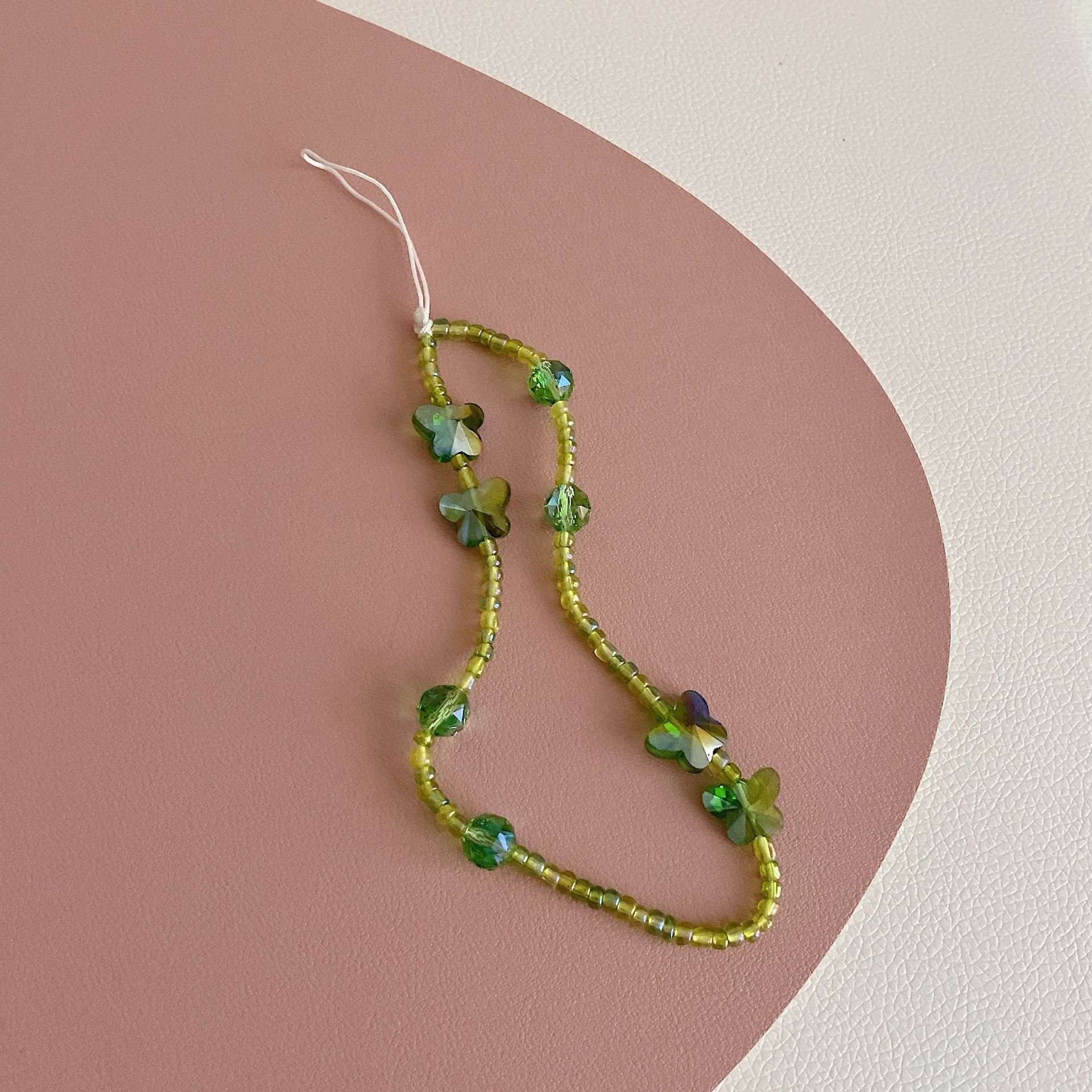 Cute DIY Handmade Beaded Chain Cell Phone Accessories Wrist Lanyard Bags Pendant Keychains Mobile Phone Straps