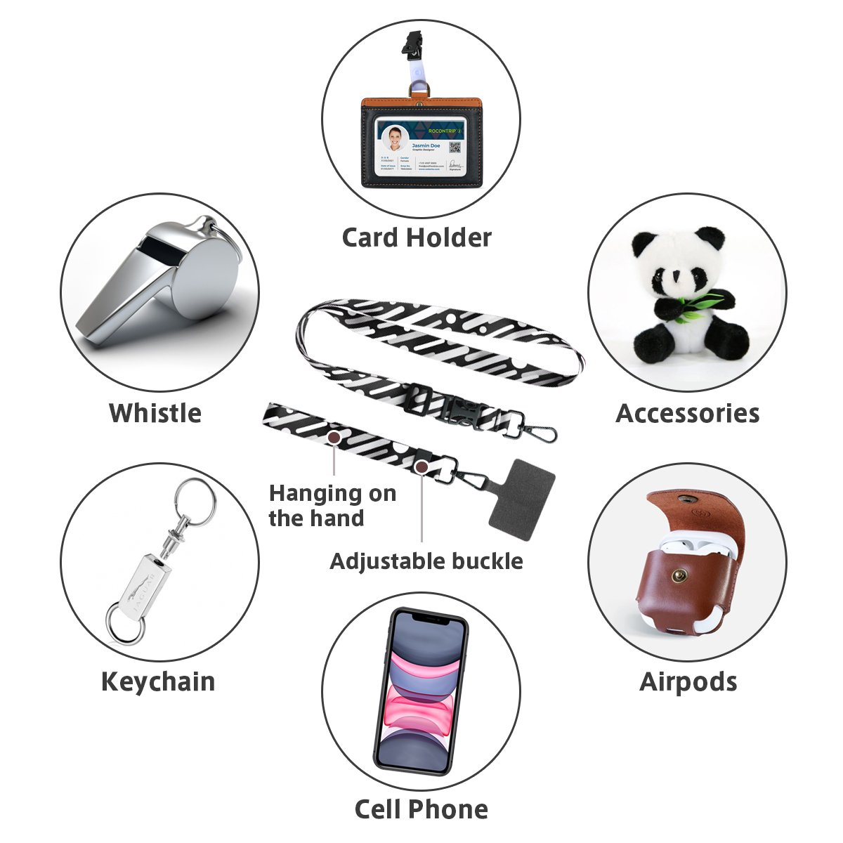 Wholesale Fashion Universal Phone Card Type Strap Mobile Phone lanyard crossbody phone strap