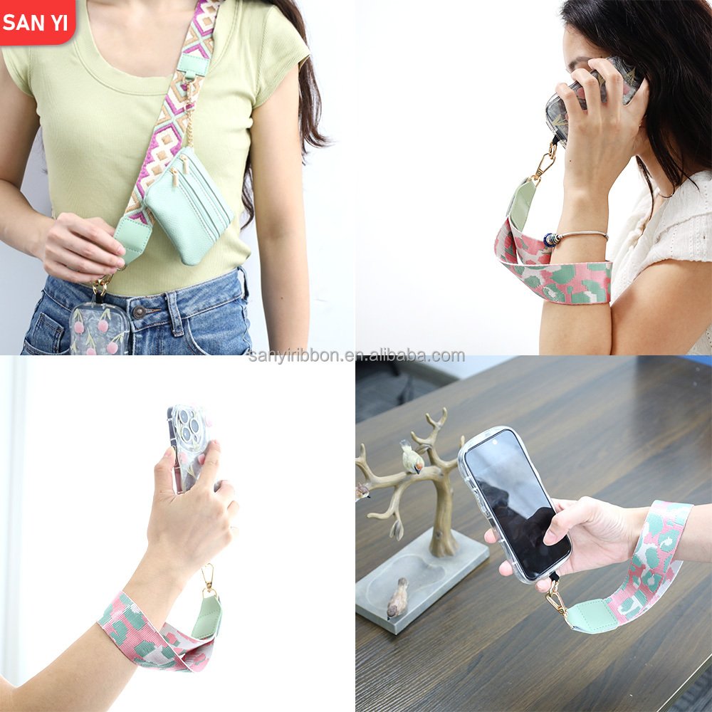 New phone strap portable phone case small zippered purse detachable crossbody strap for mobile phones