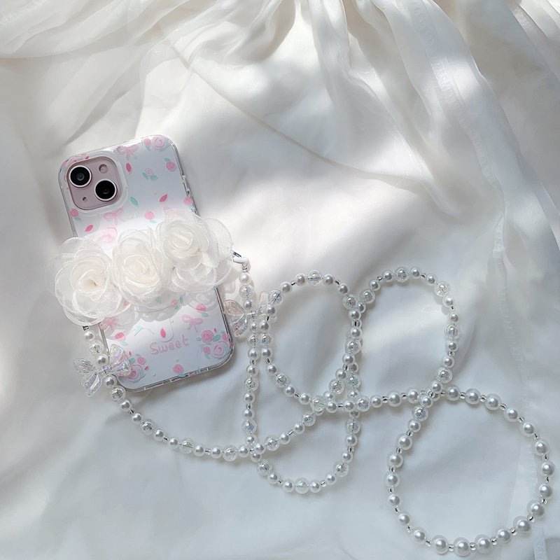 3D Flower phone case holder with Chain Accessories for Universal Phone Case Back Cover