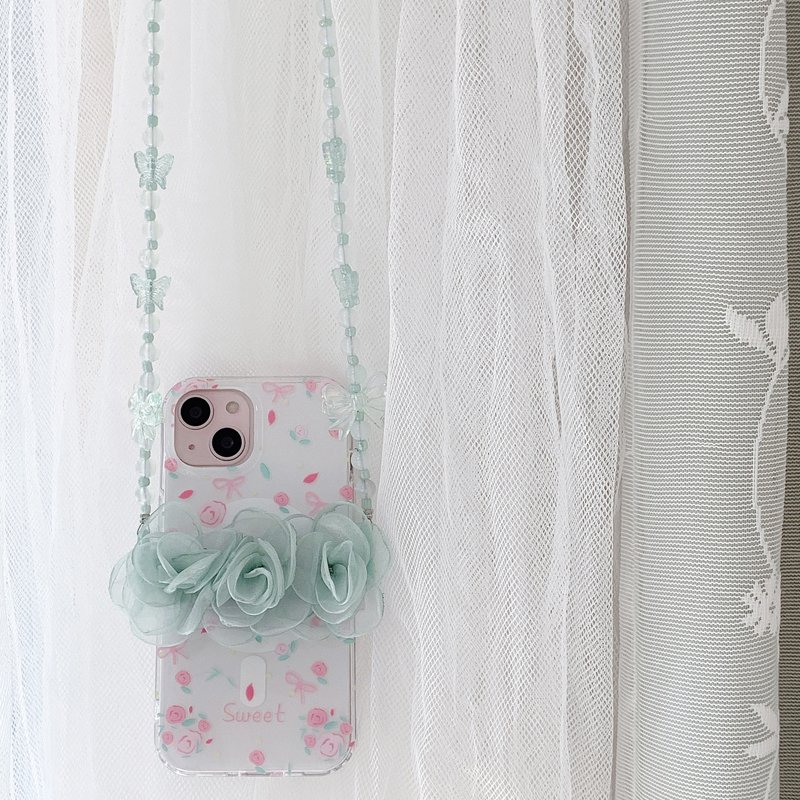3D Flower phone case holder with Chain Accessories for Universal Phone Case Back Cover