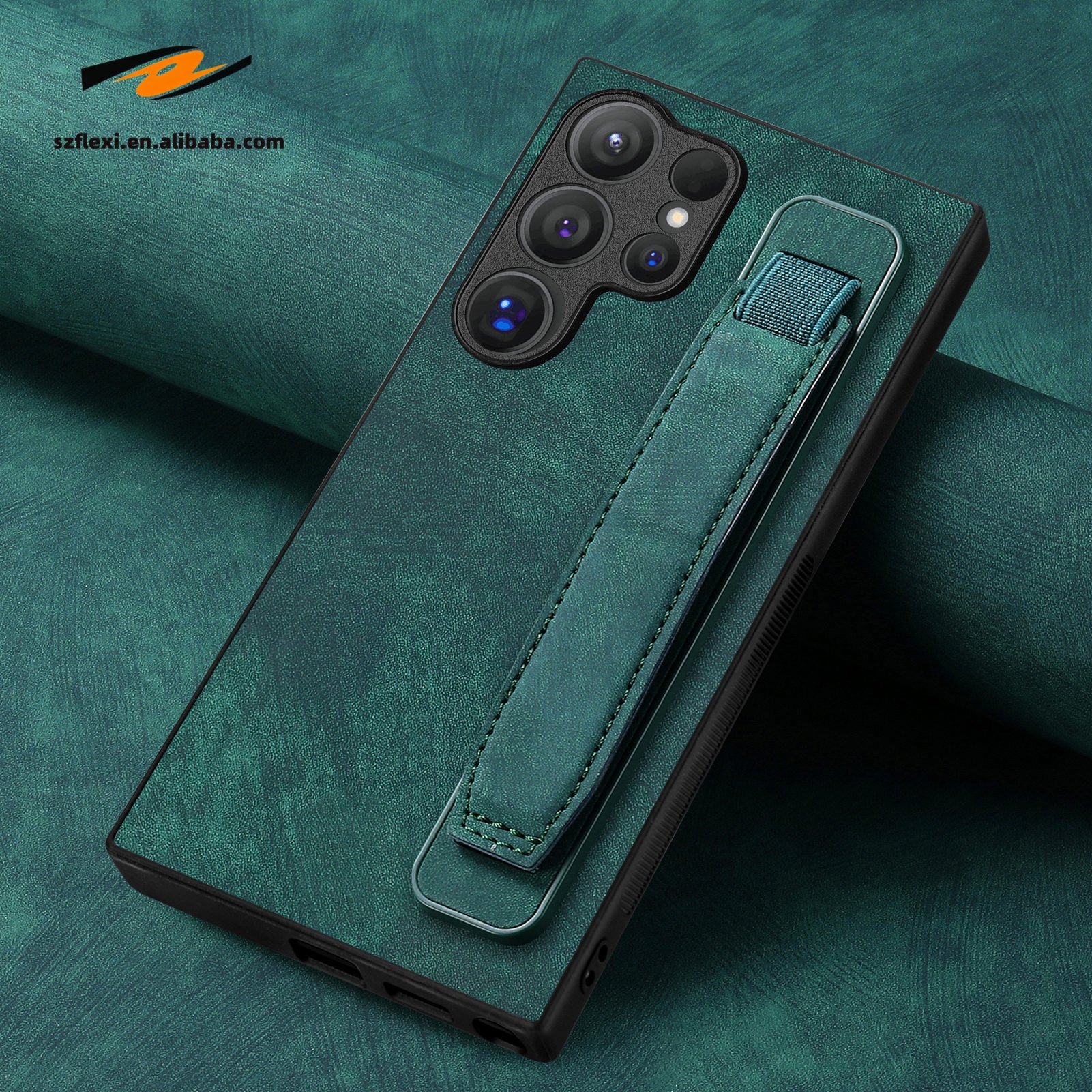 Holder Design Wrist Strap PU Leather Phone Case For Samsung Galaxy S24 Ultra S23 S22 S21 S20 FE Note 20 A12 51 Phone Cover