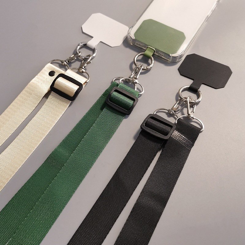 Adjustable Mobile Phone Lanyard Woven Twill Phone Case Universal Strap Clip Type Can Be Slung Diagonally or Neck Strap Charm