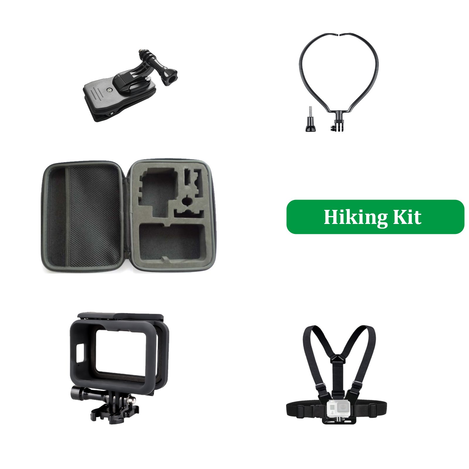 Factory custom logo mobile phone chest strap harness motorcycle helmet extension arm bike mount accessory kit for gopro insta360