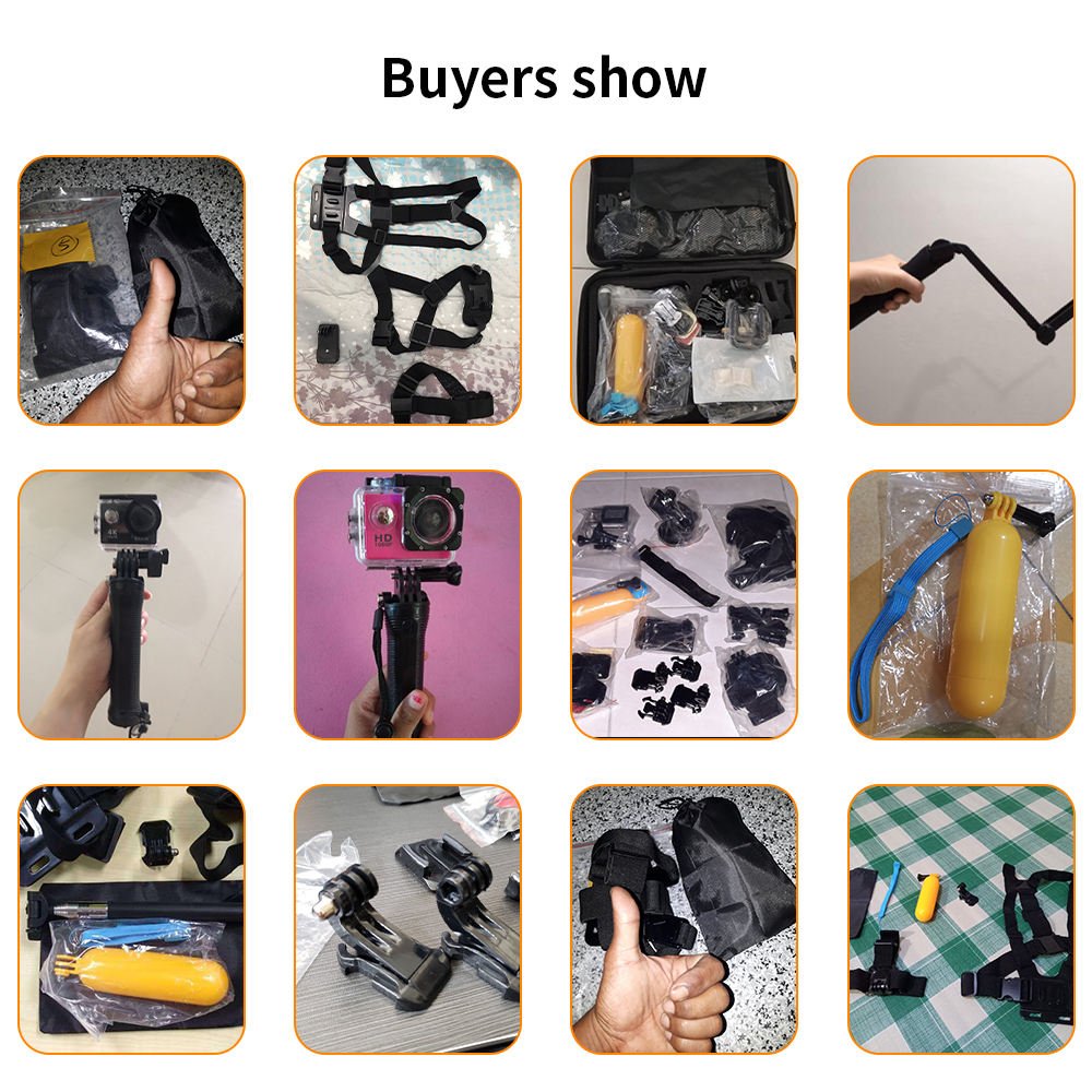 Factory custom logo mobile phone chest strap harness motorcycle helmet extension arm bike mount accessory kit for gopro insta360