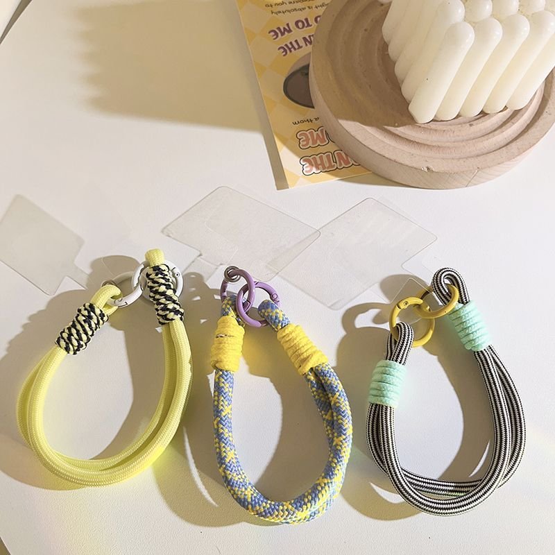 Mobile Phone Lanyard Hanging Decoration Can Be Carried Twist Rope Anti-loss Pendant Fashion Strong Wrist Short Straps