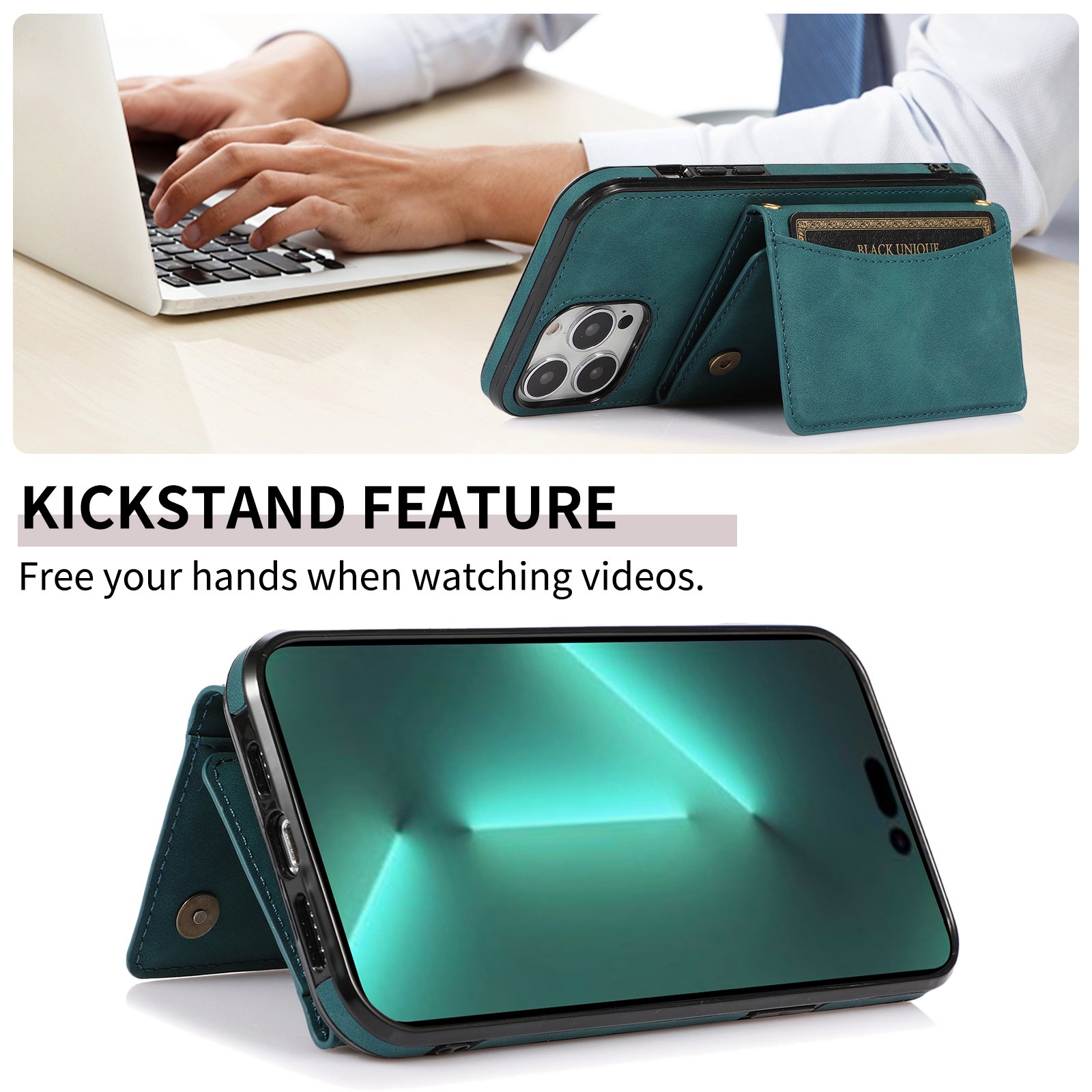 PU Leather Double Magnetic Clasp Shockproof Cover for iPhone 15 14 13 12 11 Pro Max Leather Case