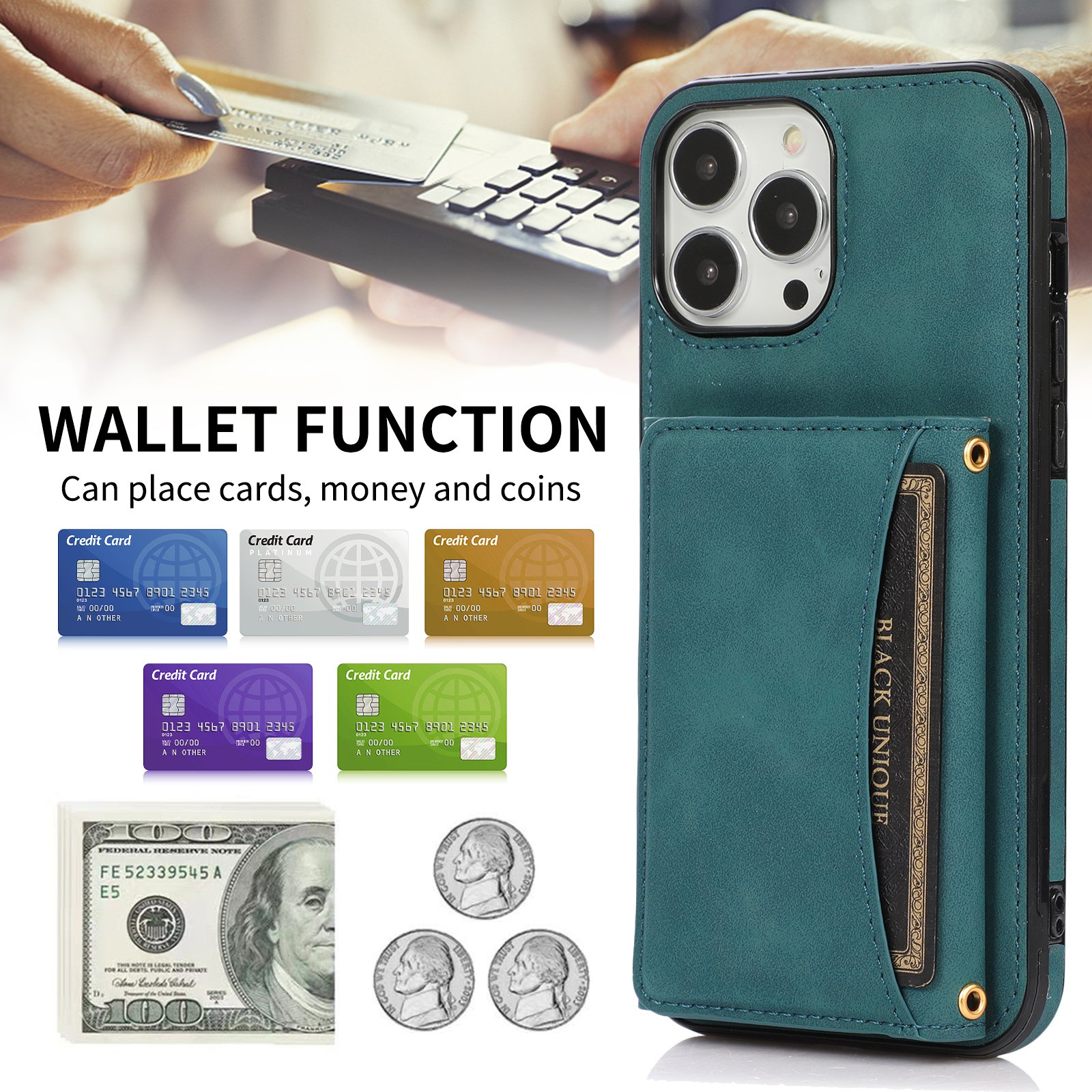 PU Leather Double Magnetic Clasp Shockproof Cover for iPhone 15 14 13 12 11 Pro Max Leather Case