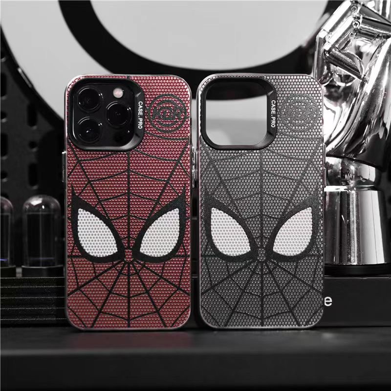 Spot Wholesale Luxury 13 Big Hole Anti-fall 14PRO Fantasy Storm Brand 12 11 Niche Spiderman for Iphone 15promax Phone Case PC