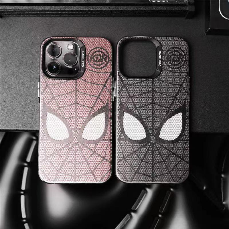 Spot Wholesale Luxury 13 Big Hole Anti-fall 14PRO Fantasy Storm Brand 12 11 Niche Spiderman for Iphone 15promax Phone Case PC