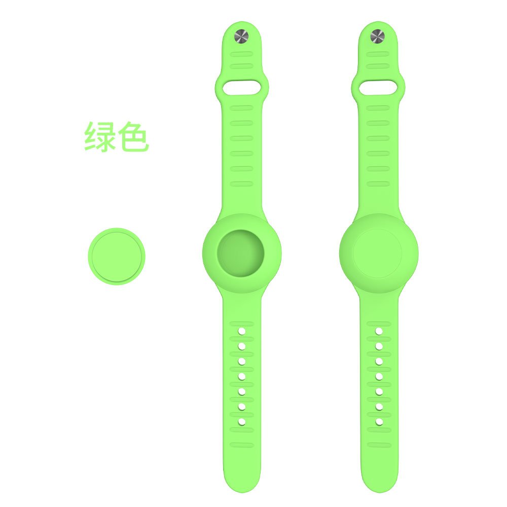 Full Cover Protective Airtag Watch Band Soft Silicone and Nylon Wrist Bracelet Anti-Lost Apple Airtags Case