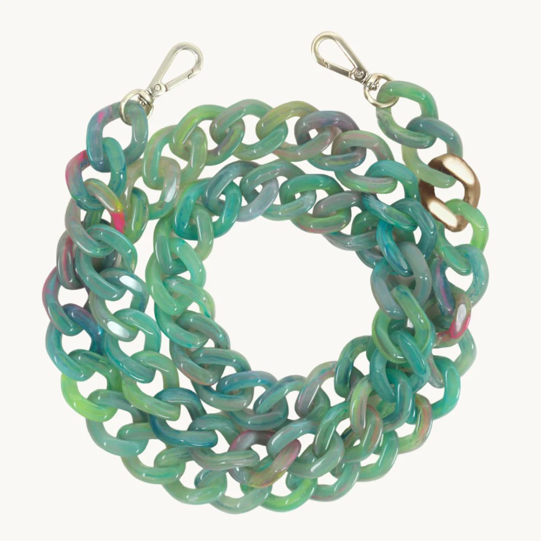 New mobile phone pendant beautiful thick rope hook transparent mobile phone strap metal acrylic mobile phone chain anti-lost
