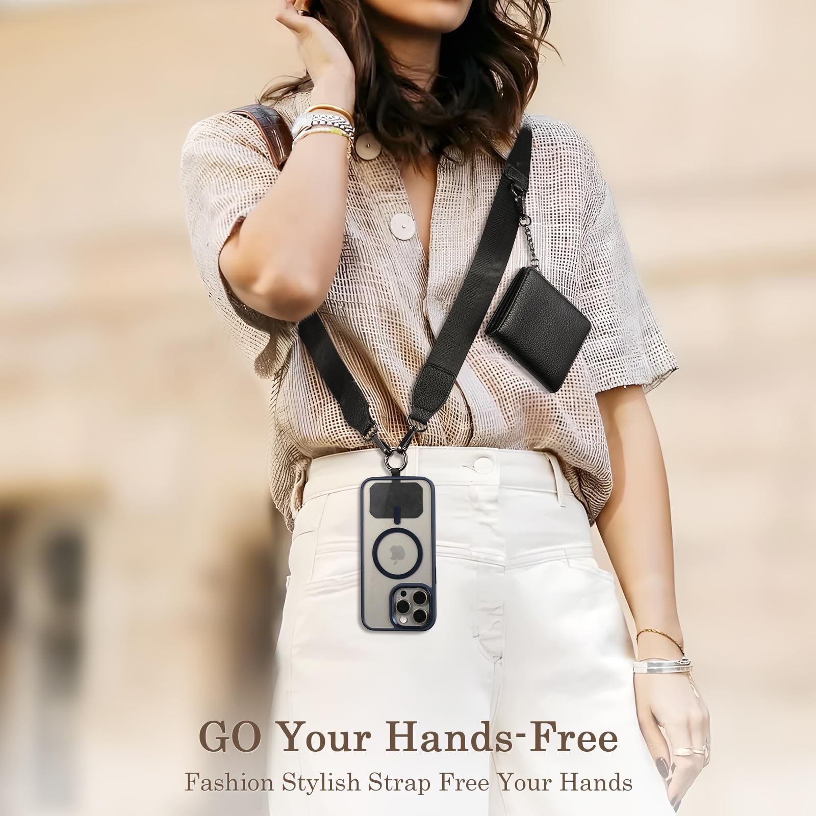 Adjustable Shopping Bag Shoulder Strap Japanese Ball & Chain Bags Handle Purse Crossbody Straps Detachable Strap For Handbag