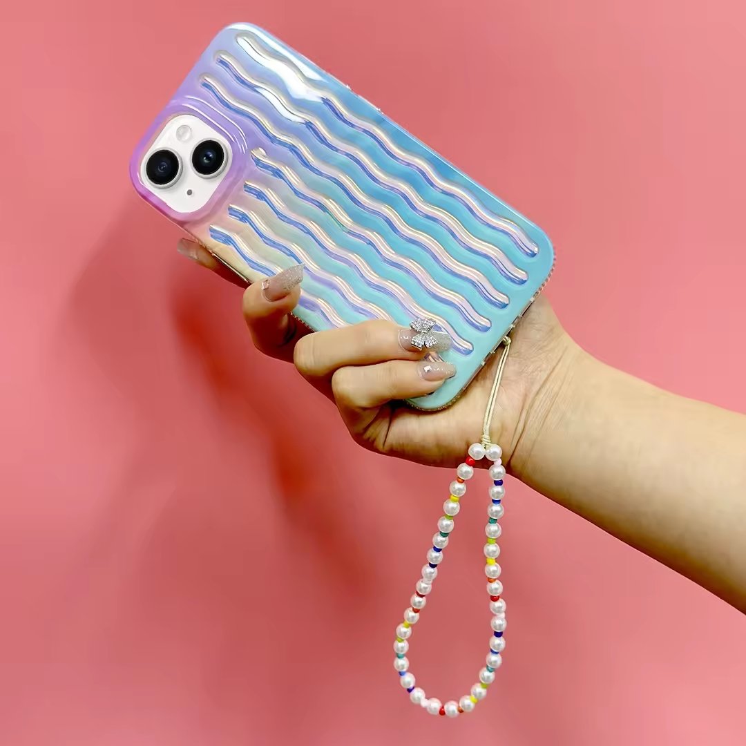 Luxury Girly Fashion Beauty Bead Phone Chains for Mobile Cell Phone Case Strap Lanyard String Key Chain Cute Girls Phone Charms