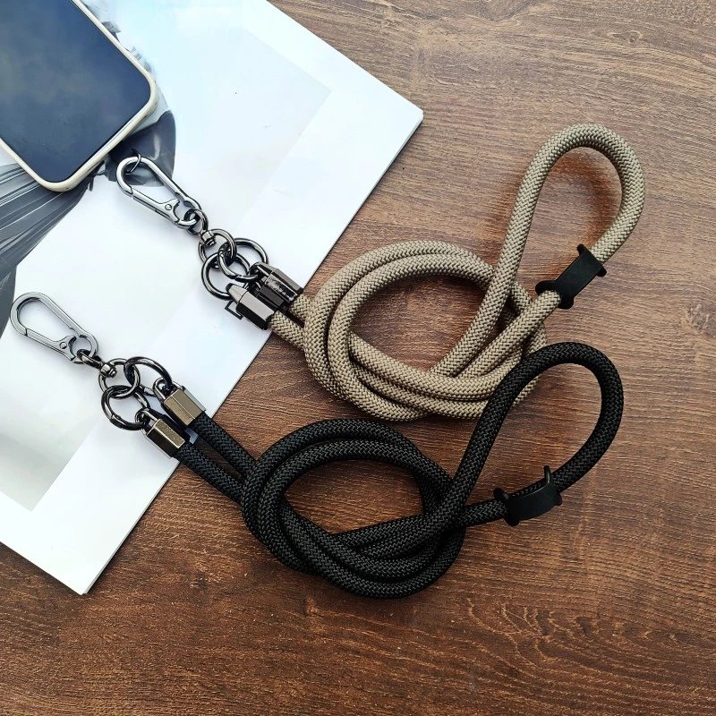 Universal Crossbody Cell Phone Strap Chain Colorful Nylon Smart Mobile Phone Case Lanyard for Sports Climbing Single Cord Rope