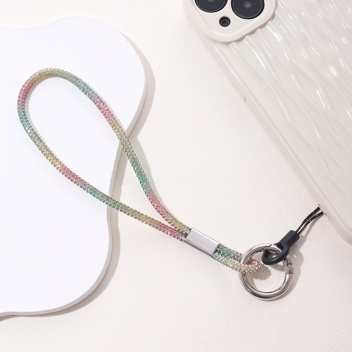 Luxury 4mm Rhinestone Mobile Phone Strap Diamond Inlaid Smart Phone Pendant Bracelet Short Crystals New Luxury Cell Phone Charm