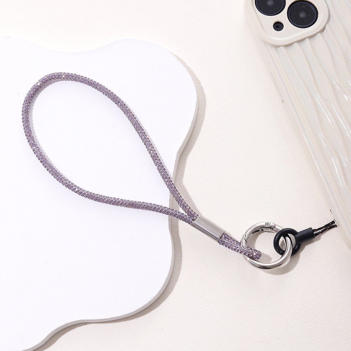 Luxury 4mm Rhinestone Mobile Phone Strap Diamond Inlaid Smart Phone Pendant Bracelet Short Crystals New Luxury Cell Phone Charm