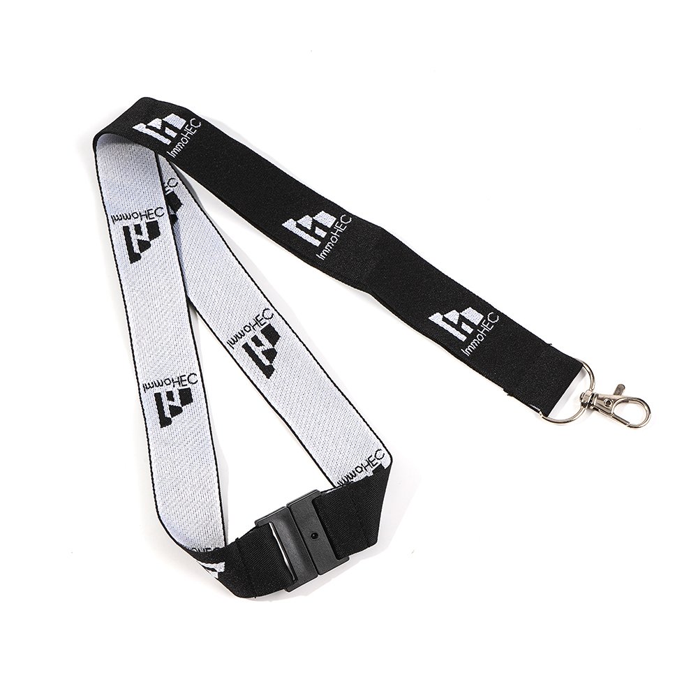 Cotton Material Phone Lanyard Promotion Sublimation Stitch Neck Key Holder Mobile Strap With Patch