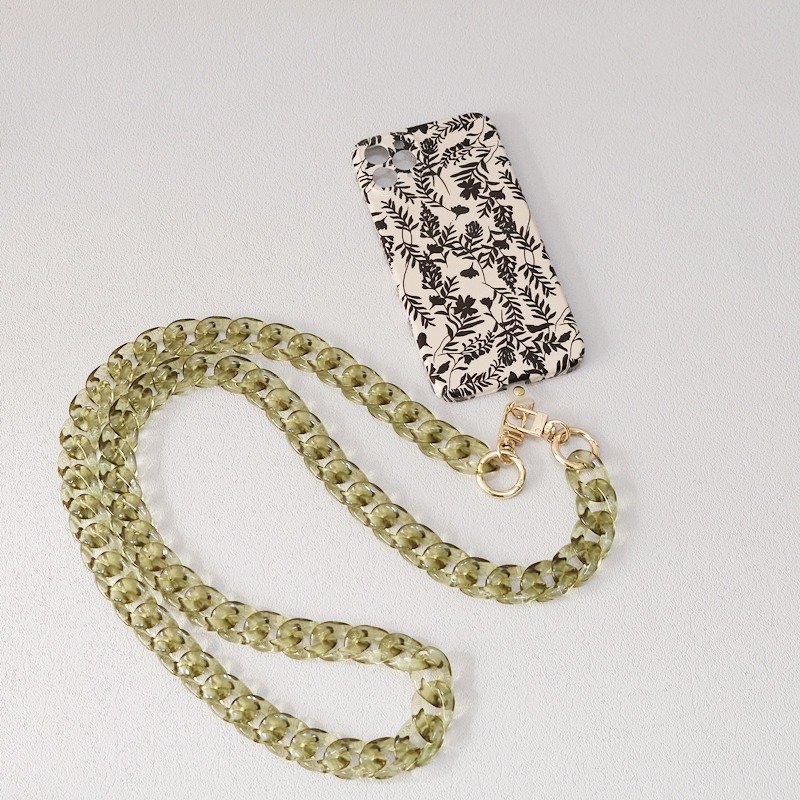Clear Acrylic Link Chain Phone Shoulder Strap Necklace Crossbody Bag Phone Case Lanyard Women Cell Phone Chain Strap