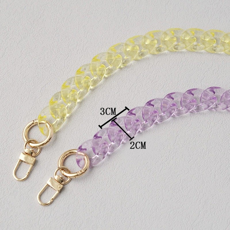 Clear Acrylic Link Chain Phone Shoulder Strap Necklace Crossbody Bag Phone Case Lanyard Women Cell Phone Chain Strap