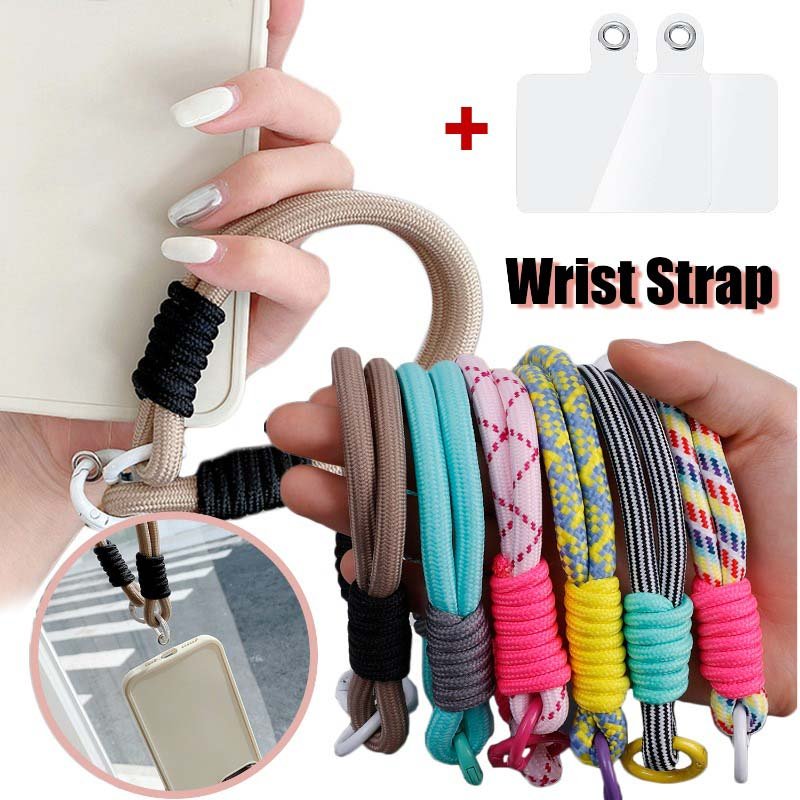 Braided Mobile Phone Lanyard with Gaskets Anti-lost Keychain Strap Wrist Hanging Rope Cell Phone Charm Accessories Wrist Straps