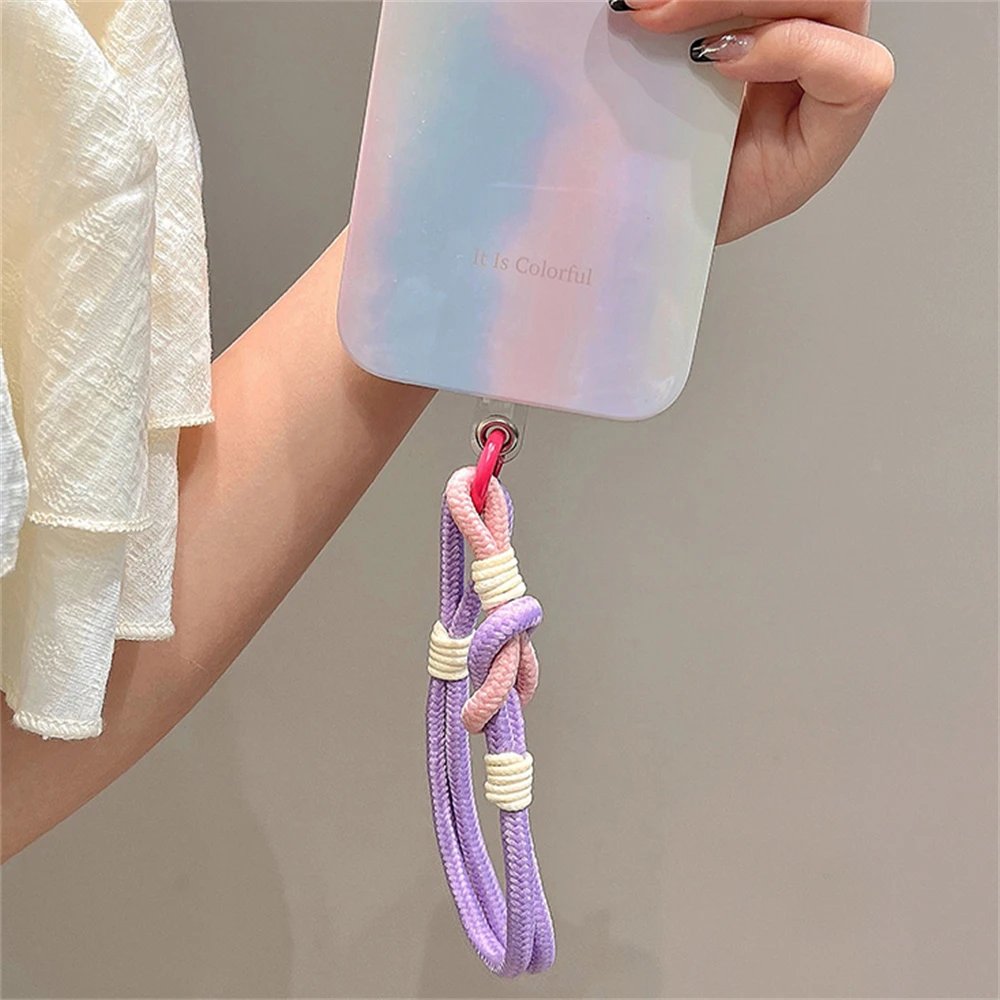 Wrist Strap for Phone Charm Luxury Cell Accessories With Patch Key Lanyards Coloful Bracelet Telephone Jewelry Rope Keychain