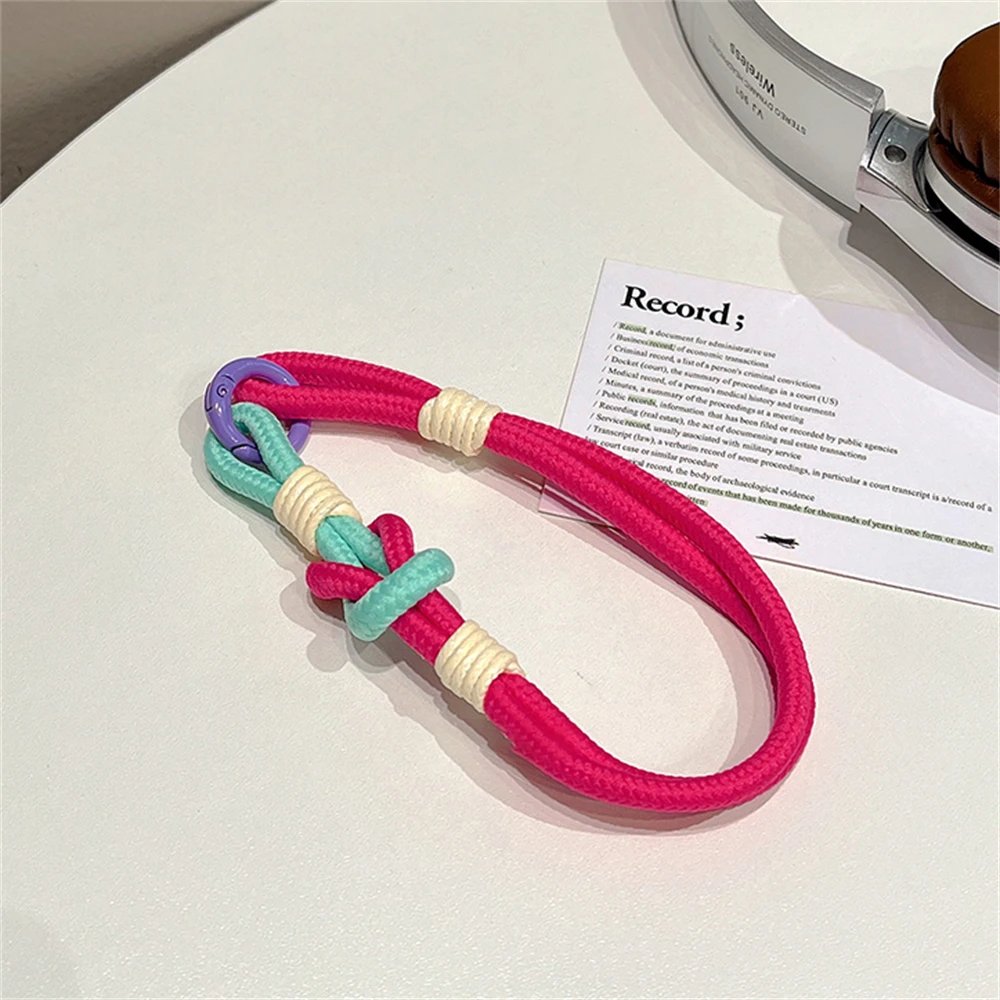 Wrist Strap for Phone Charm Luxury Cell Accessories With Patch Key Lanyards Coloful Bracelet Telephone Jewelry Rope Keychain