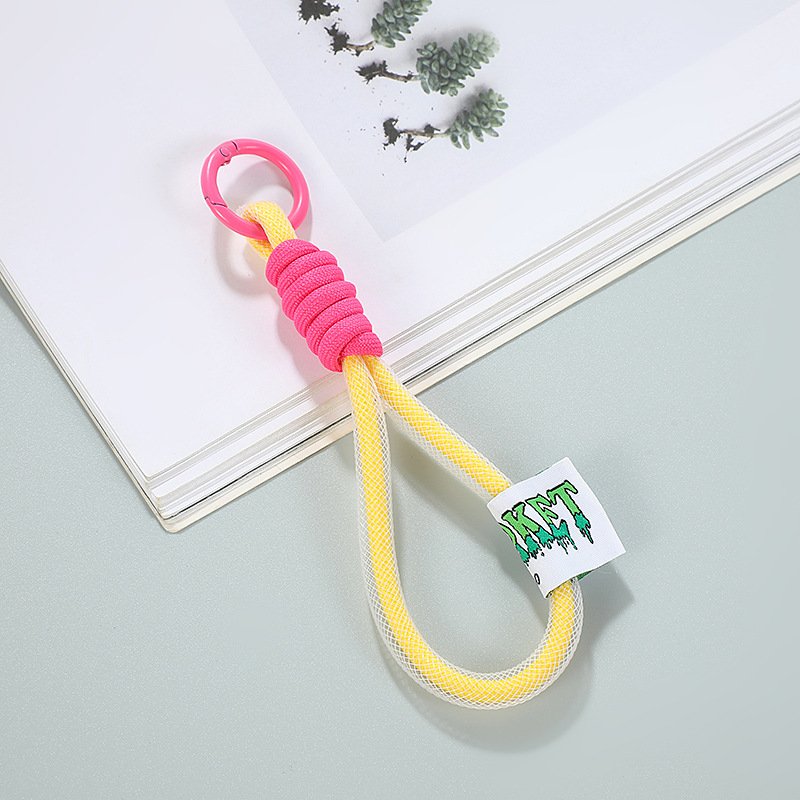 Handmade Keychain Bohemian Car Key Chain Girl Handbag Decoration Weave Macrame Mobile Phone Straps Key Ring