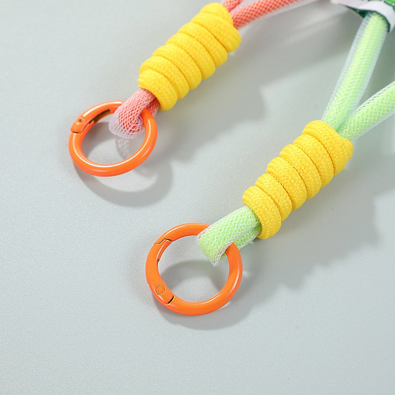 Handmade Keychain Bohemian Car Key Chain Girl Handbag Decoration Weave Macrame Mobile Phone Straps Key Ring