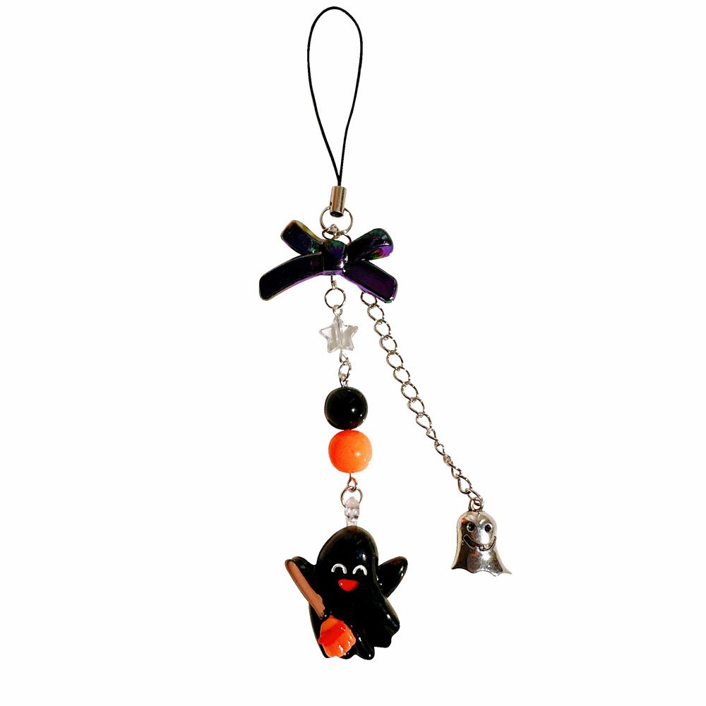 Lilangda Ghost Mobile Phone Charms Straps Lanyard Halloween Kawaii Women Phones Keychain Accessories Fashion Cute Ins style