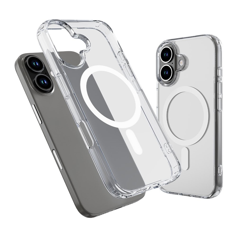 Crystal Clear Anti Yellowing Scratch Resistance Shockproof Slim Design Raised Edges Bumper magnetic Case for iPhone 16