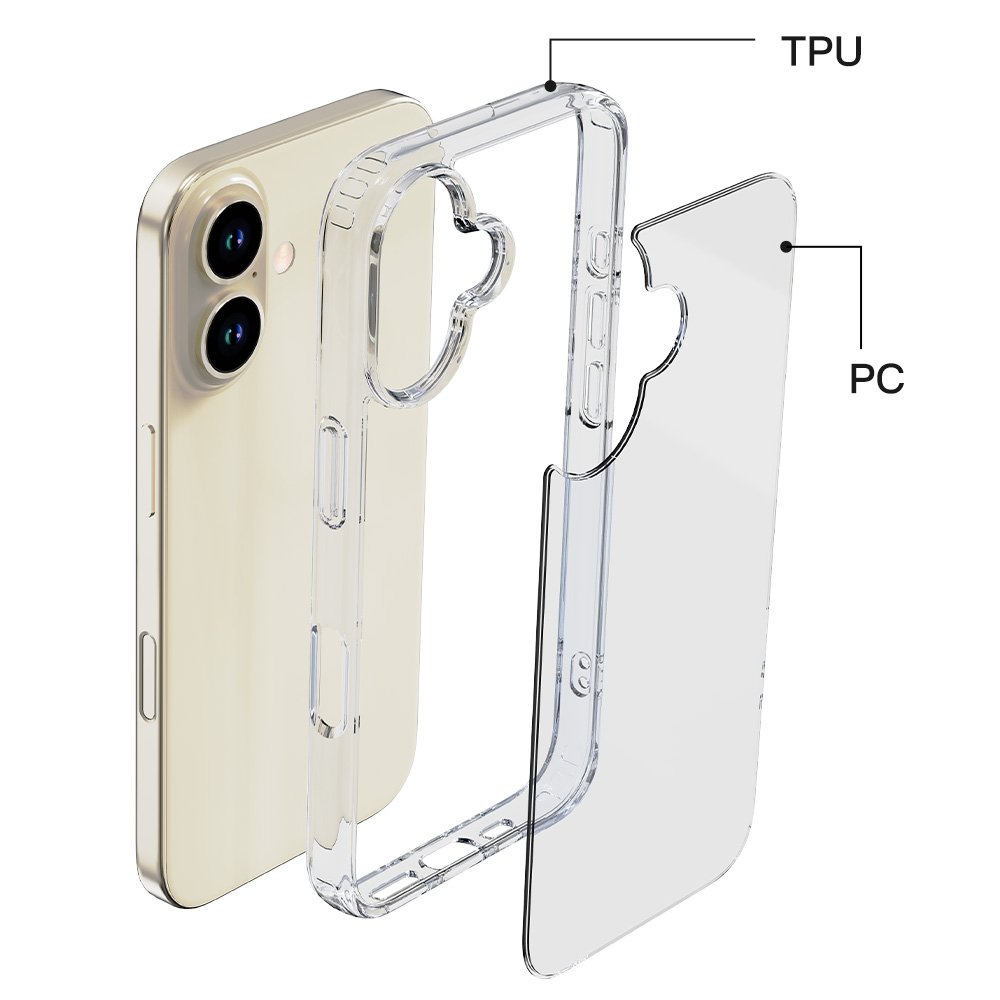 Crystal Clear Anti Yellowing Scratch Resistance Shockproof Slim Design Raised Edges Bumper magnetic Case for iPhone 16