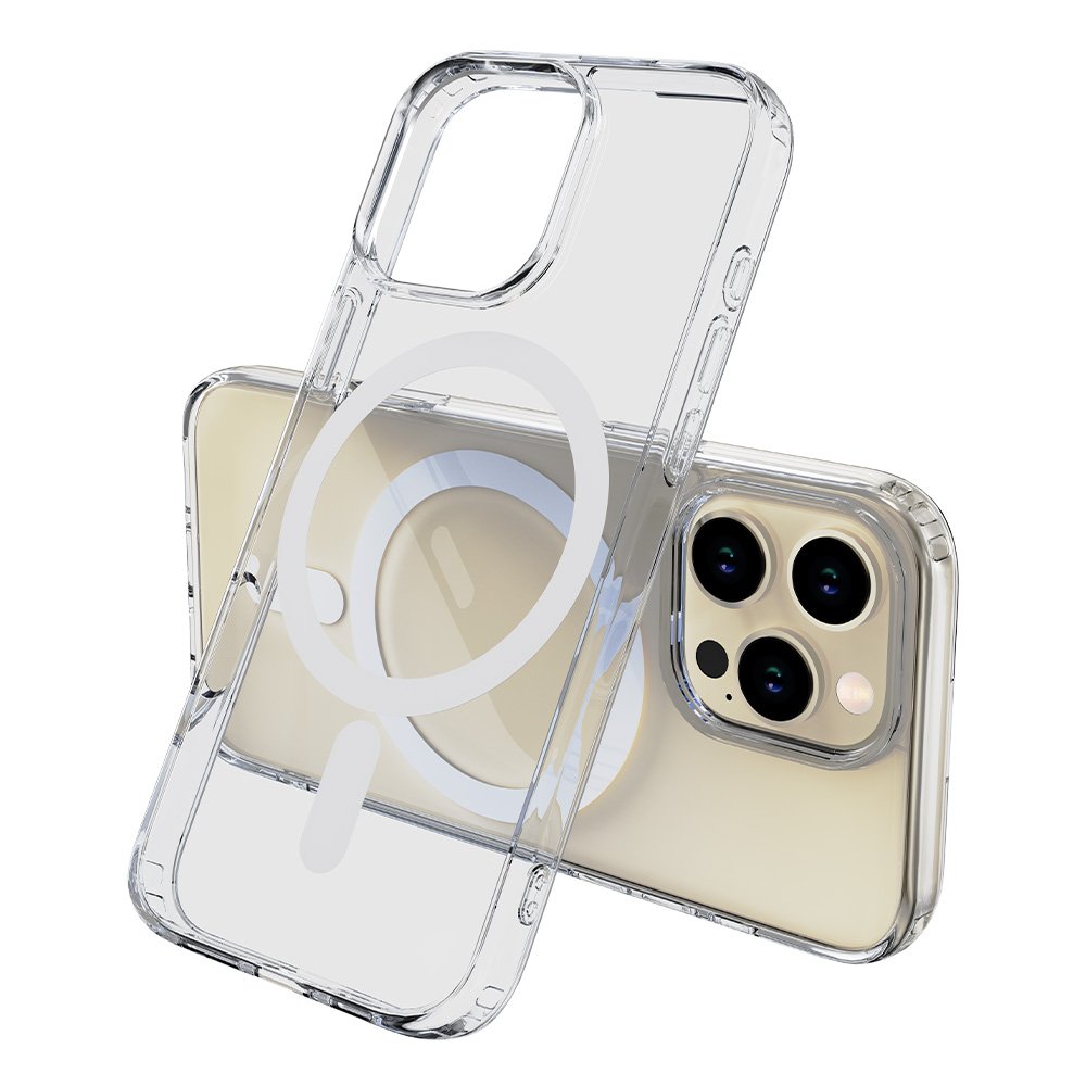 Crystal Clear Anti Yellowing Scratch Resistance Shockproof Slim Design Raised Edges Bumper magnetic Case for iPhone 16