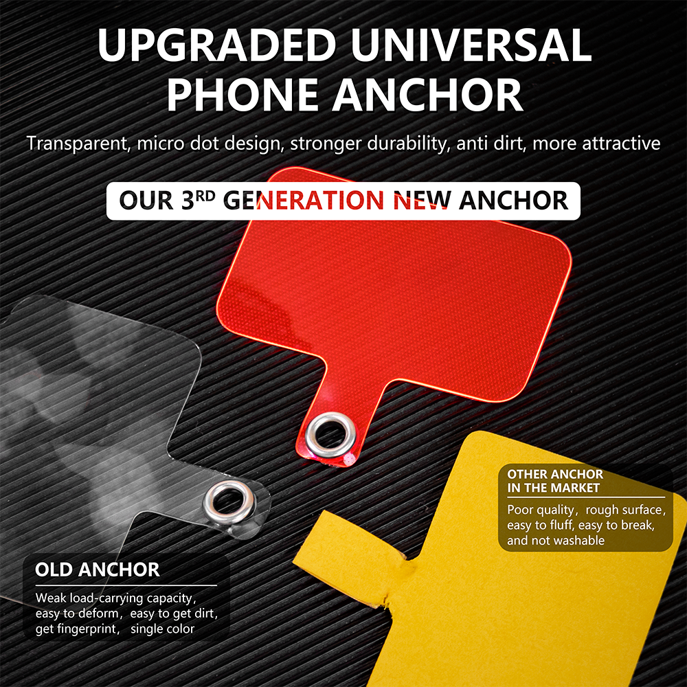 Universal Crossbody Mobile Phone Lanyard Adjustable Dacron Necklace Cell Phone Strap With Detachable Patch