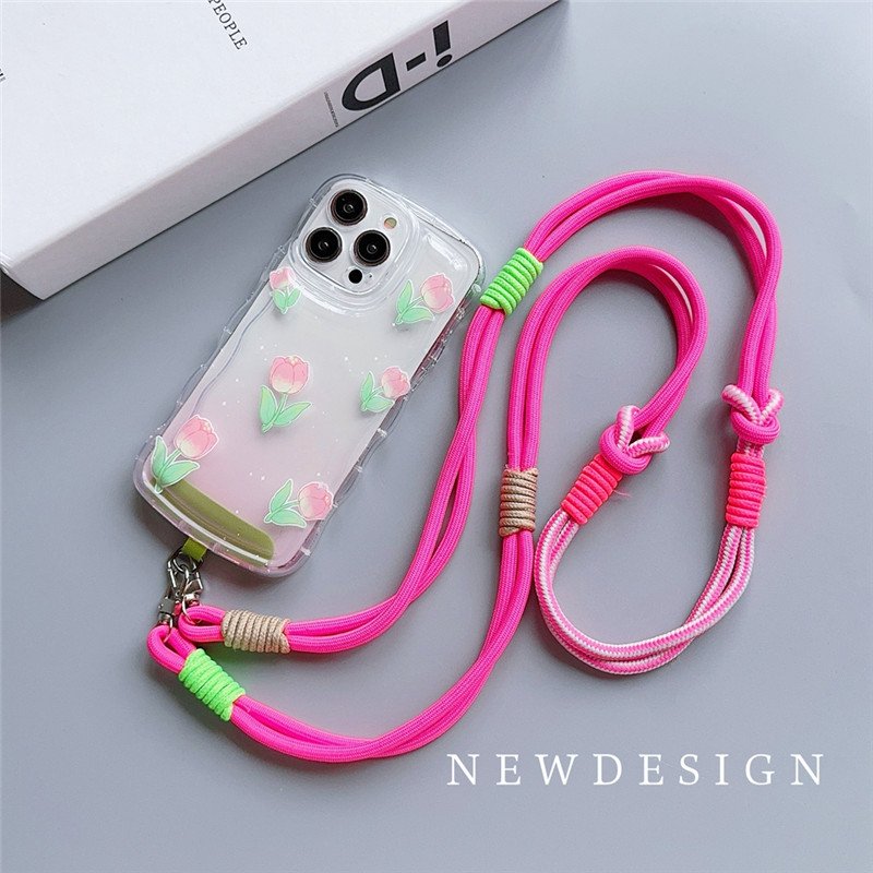 Korea Universal Adjustable Phone Lanyard Strap Mobile Phone Hanging Rope Neck Straps Anti-lost Lanyards Cell Phone Accessories