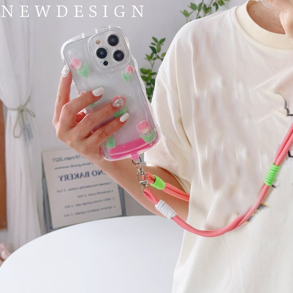 Korea Universal Adjustable Phone Lanyard Strap Mobile Phone Hanging Rope Neck Straps Anti-lost Lanyards Cell Phone Accessories