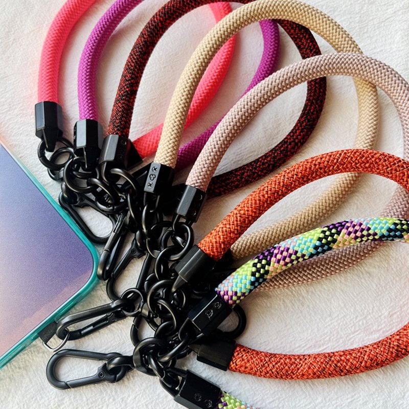 Detachable Universal Polyester Nylon Wrist Tether Smartphone Strap cord Patch Card Key Holder lanyard Cell Phone Chain Strap.