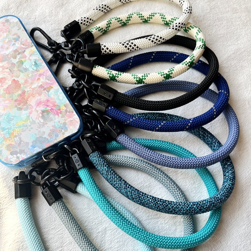 Detachable Universal Polyester Nylon Wrist Tether Smartphone Strap cord Patch Card Key Holder lanyard Cell Phone Chain Strap.