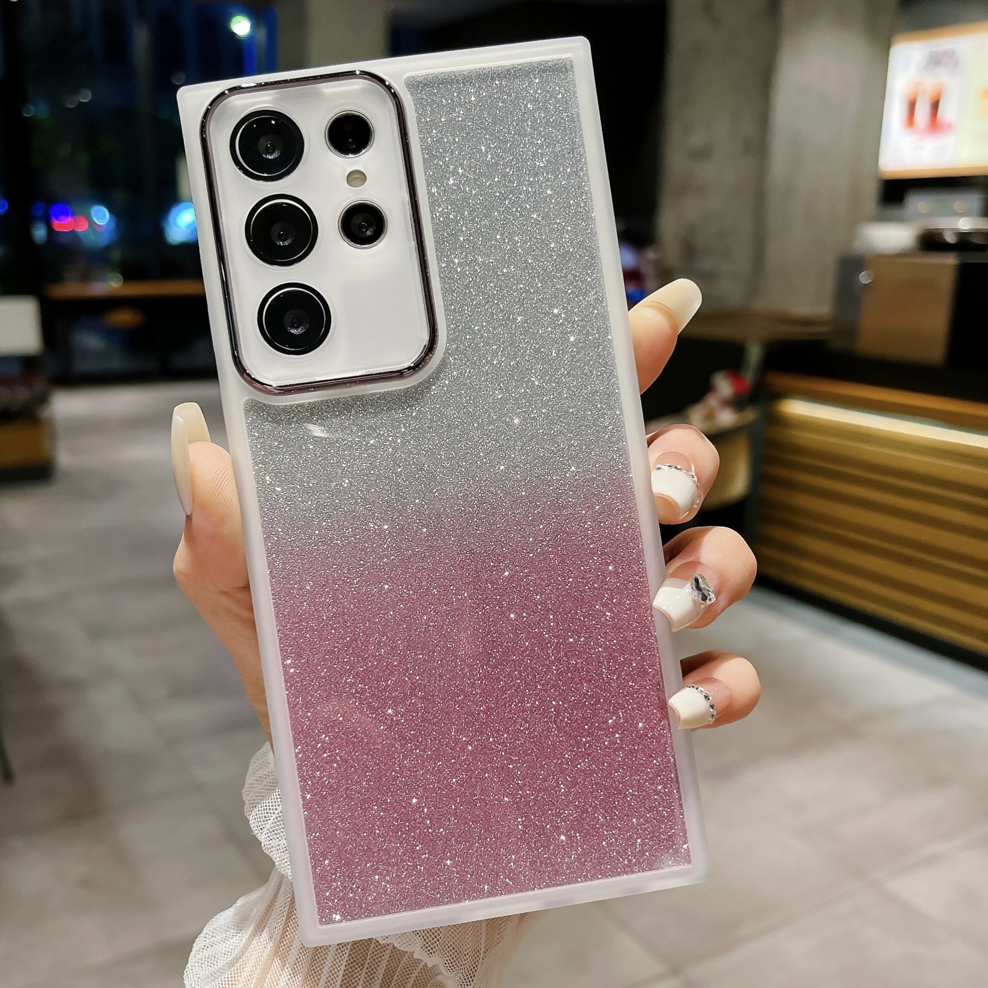 soft glitter gradient colors smart cell phone mobile phone shell for samsung a 54 s21 s20fe s22 a22 a32 a10