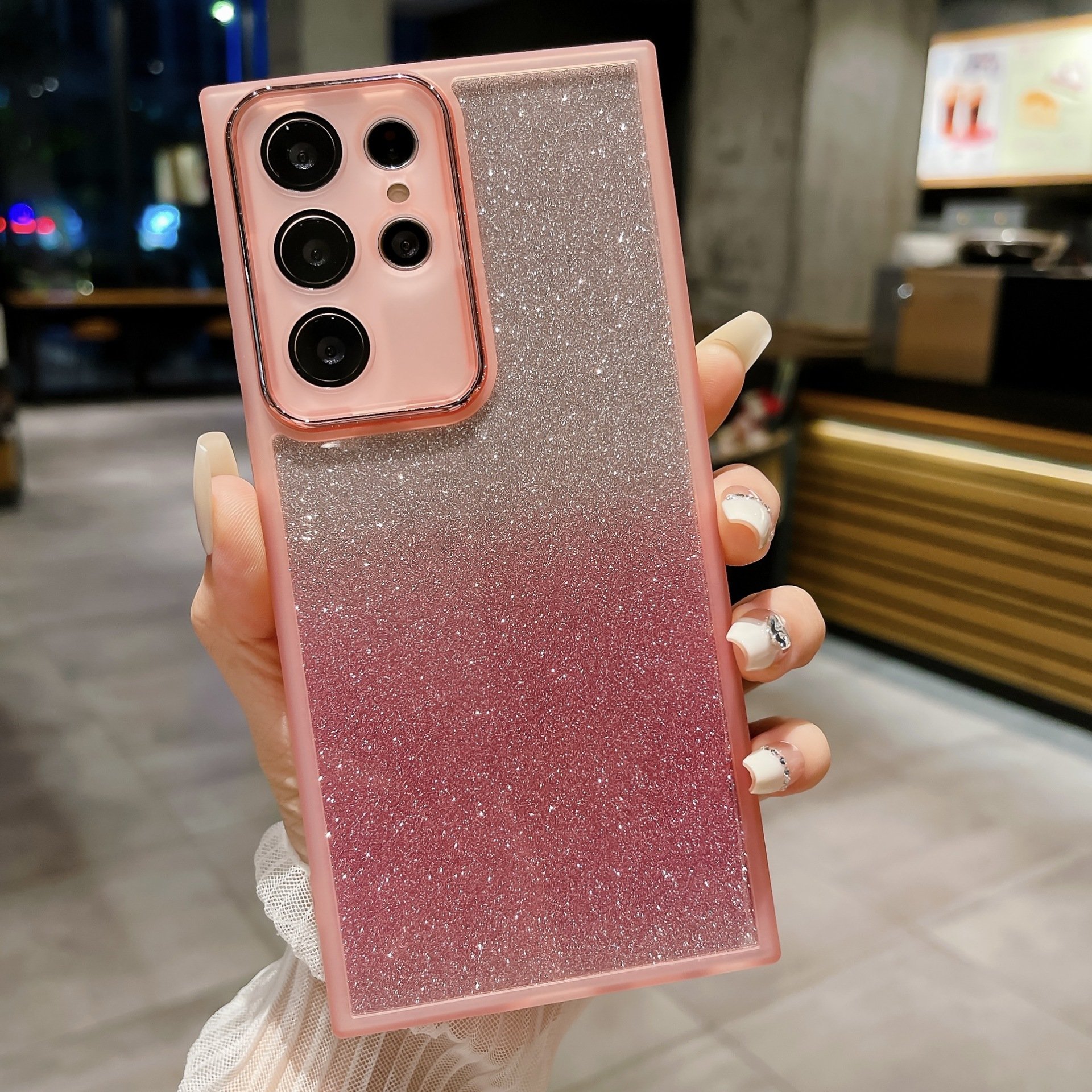 soft glitter gradient colors smart cell phone mobile phone shell for samsung a 54 s21 s20fe s22 a22 a32 a10