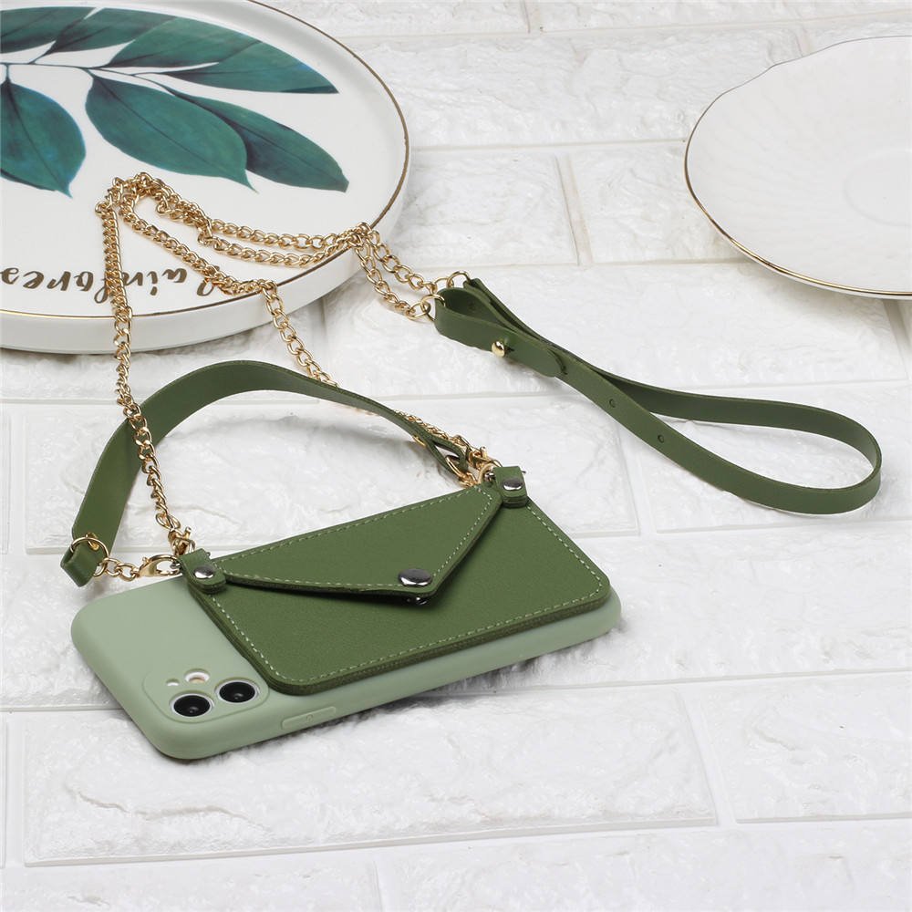 Wallet Bag Leather Silicon Phone Case For iPhone 15 14 Pro Card Holder Purse Wrist Strap Phone Case With Lanyard Crossbody Chain