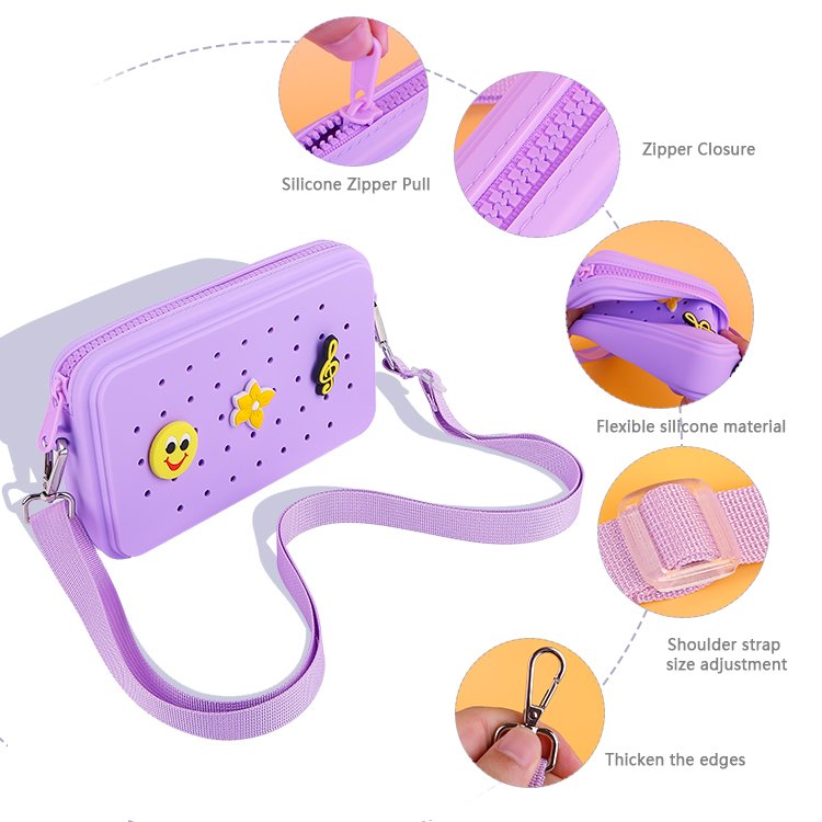 Silicone Mobile Phone Bags with Detachable Shoulder Strap Cell Phone Bags for Girls Cellphone Pouch Travel Crossbody Bags