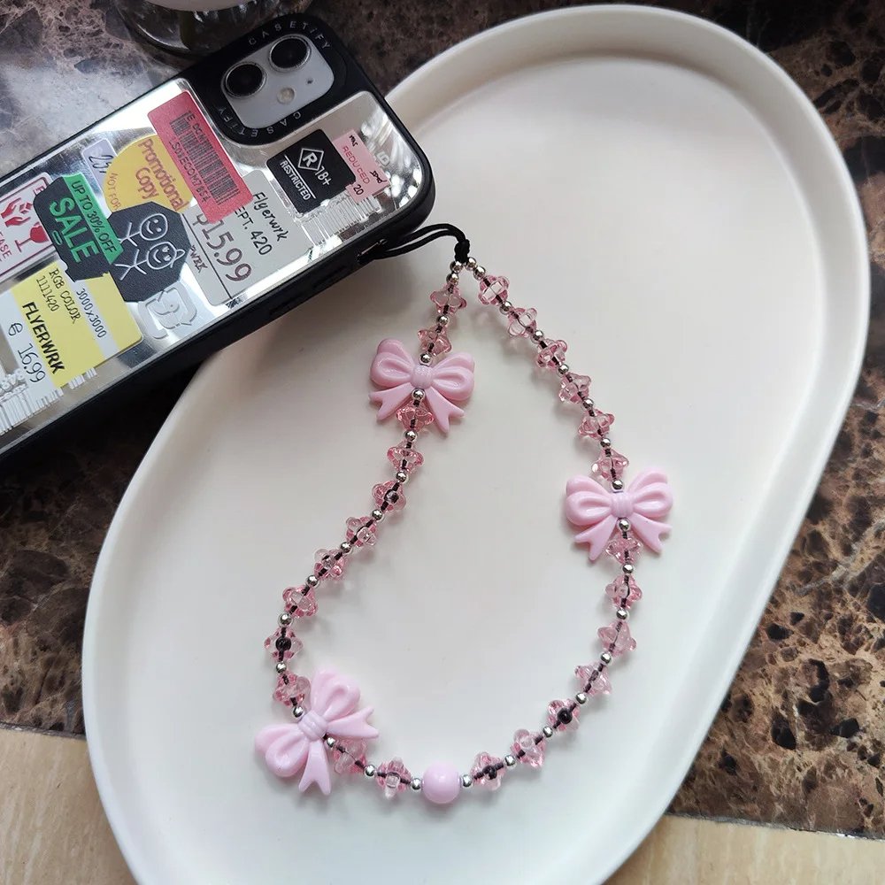 New In Bowknot Phone String Fashion Cute Phone Charm Cellphone Strap Korea Y2K Women Girl Friend Jewelry