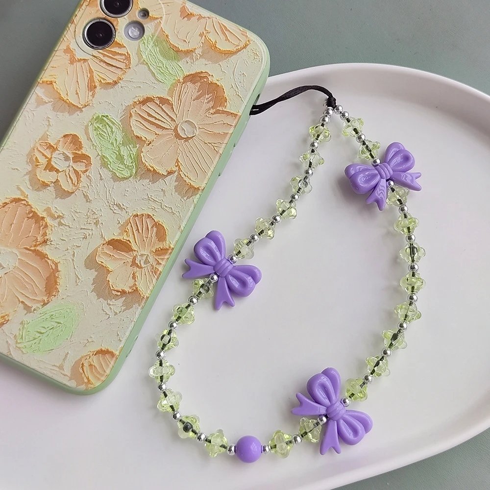 New In Bowknot Phone String Fashion Cute Phone Charm Cellphone Strap Korea Y2K Women Girl Friend Jewelry