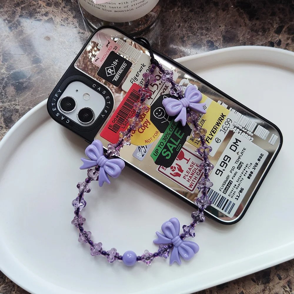 New In Bowknot Phone String Fashion Cute Phone Charm Cellphone Strap Korea Y2K Women Girl Friend Jewelry
