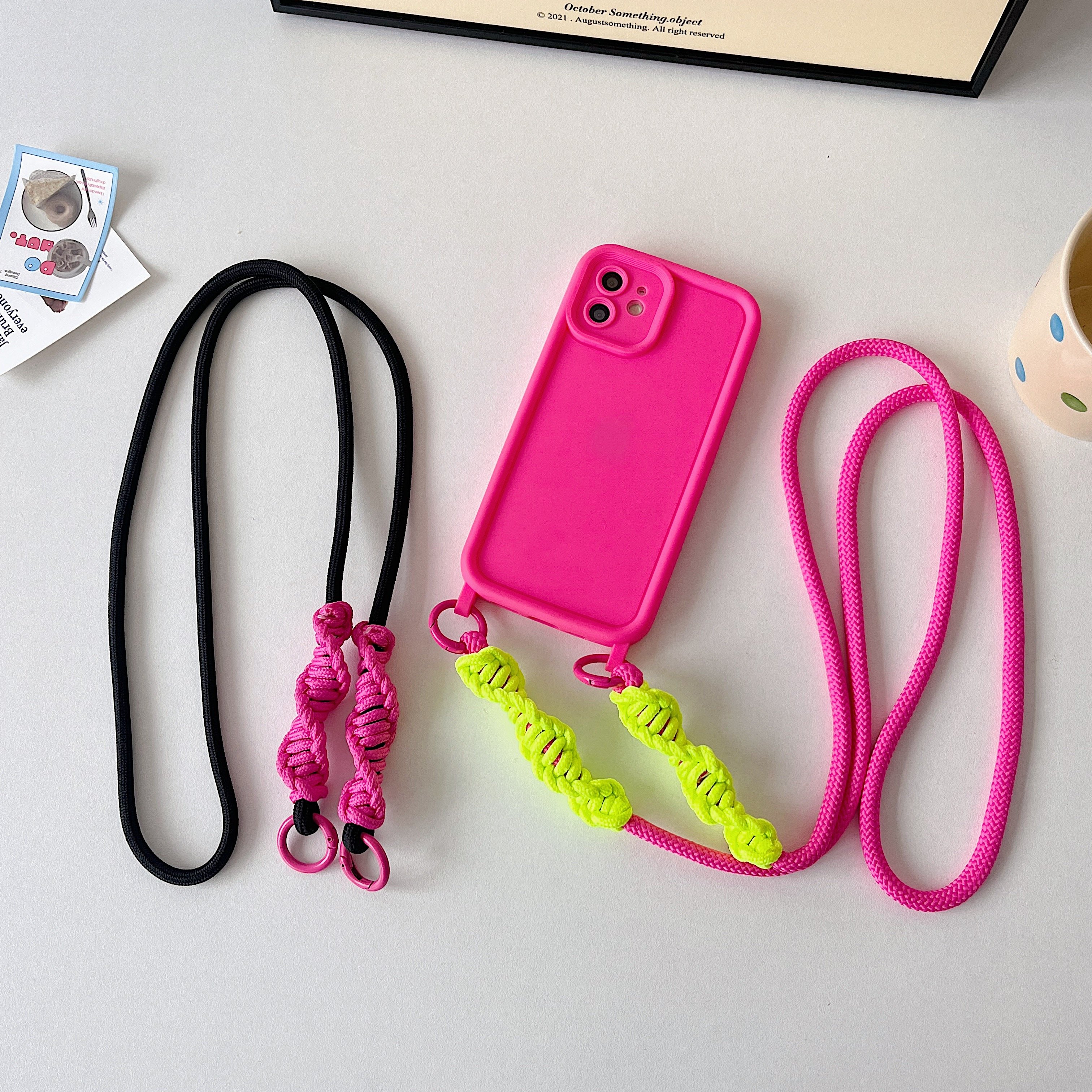 Adjustable Detachable Neck Cord Universal Crossbody Strap Stylish Polyester Phone Lanyard Convenient Accessory Mobile Phone Case