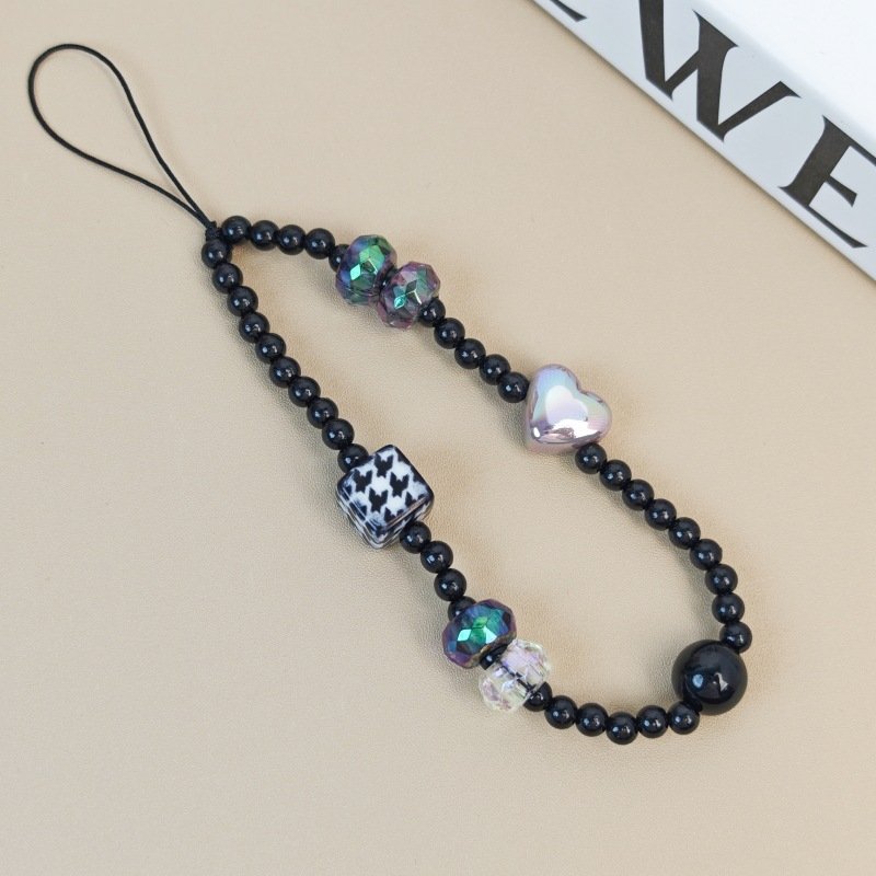 2022 Beads Mobile Phone Chain Lanyard Women Girls Crystal Stone Pearl Rope Phone Chain For Cell Phone Hanging Cord