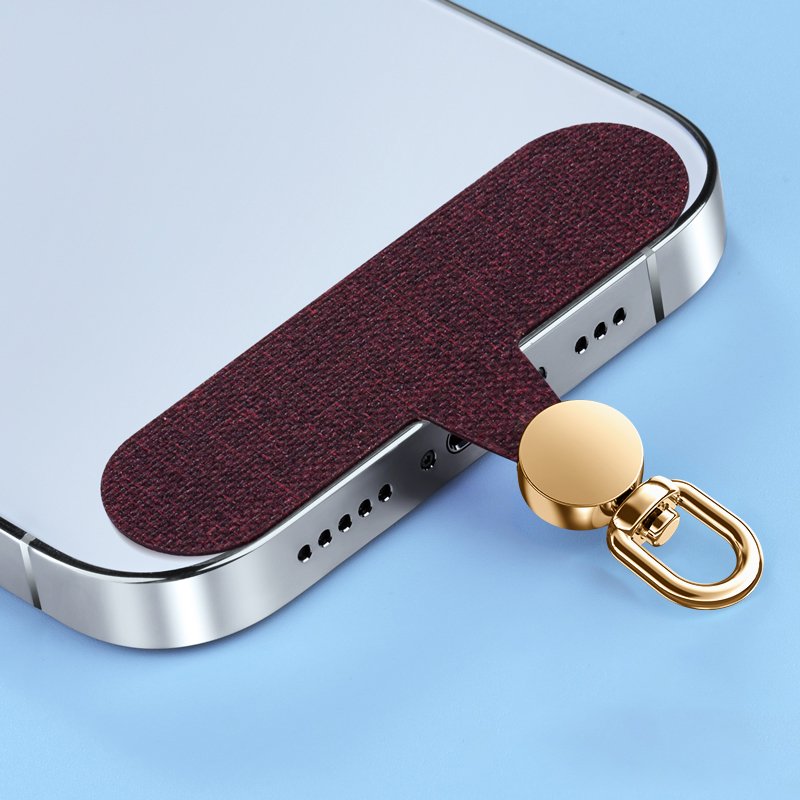 Universal Fabric Cell Phone Lanyard with Durable Ropes and D-Ring Rotatable Patch Shape Fabric Clip for Mobile Phone Straps