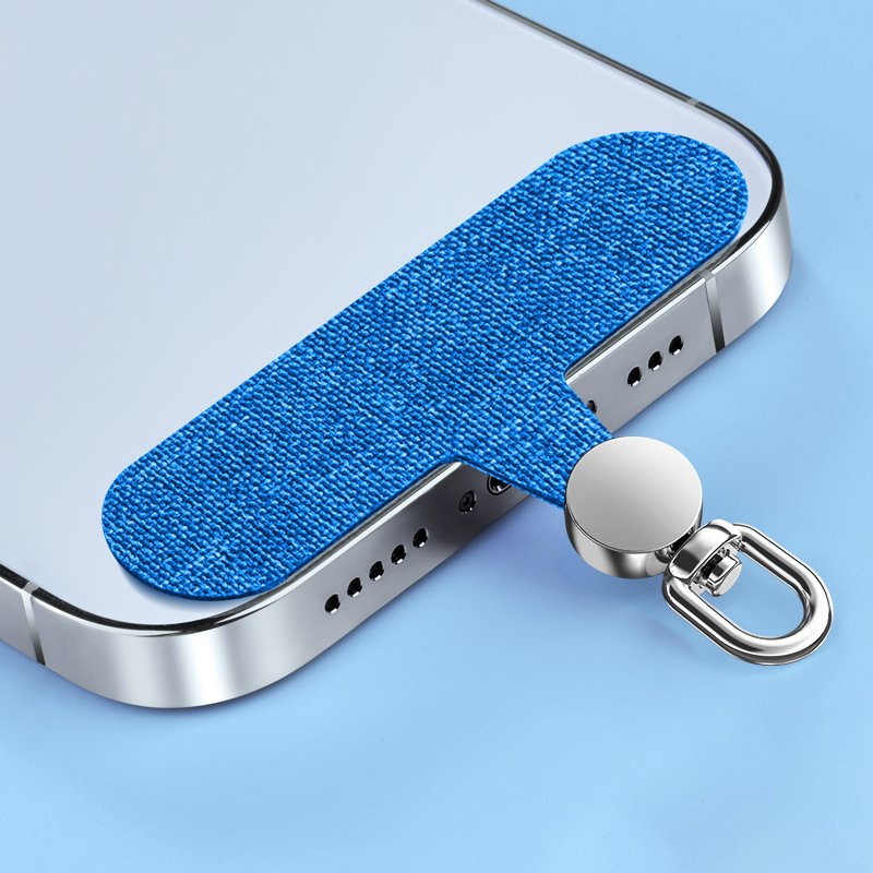 Universal Fabric Cell Phone Lanyard with Durable Ropes and D-Ring Rotatable Patch Shape Fabric Clip for Mobile Phone Straps
